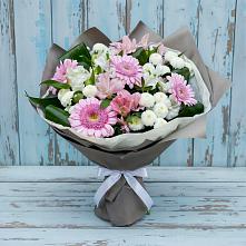 Букет цветов из:  Герберы, Альстромерии и Хризантемы в Гиагинской