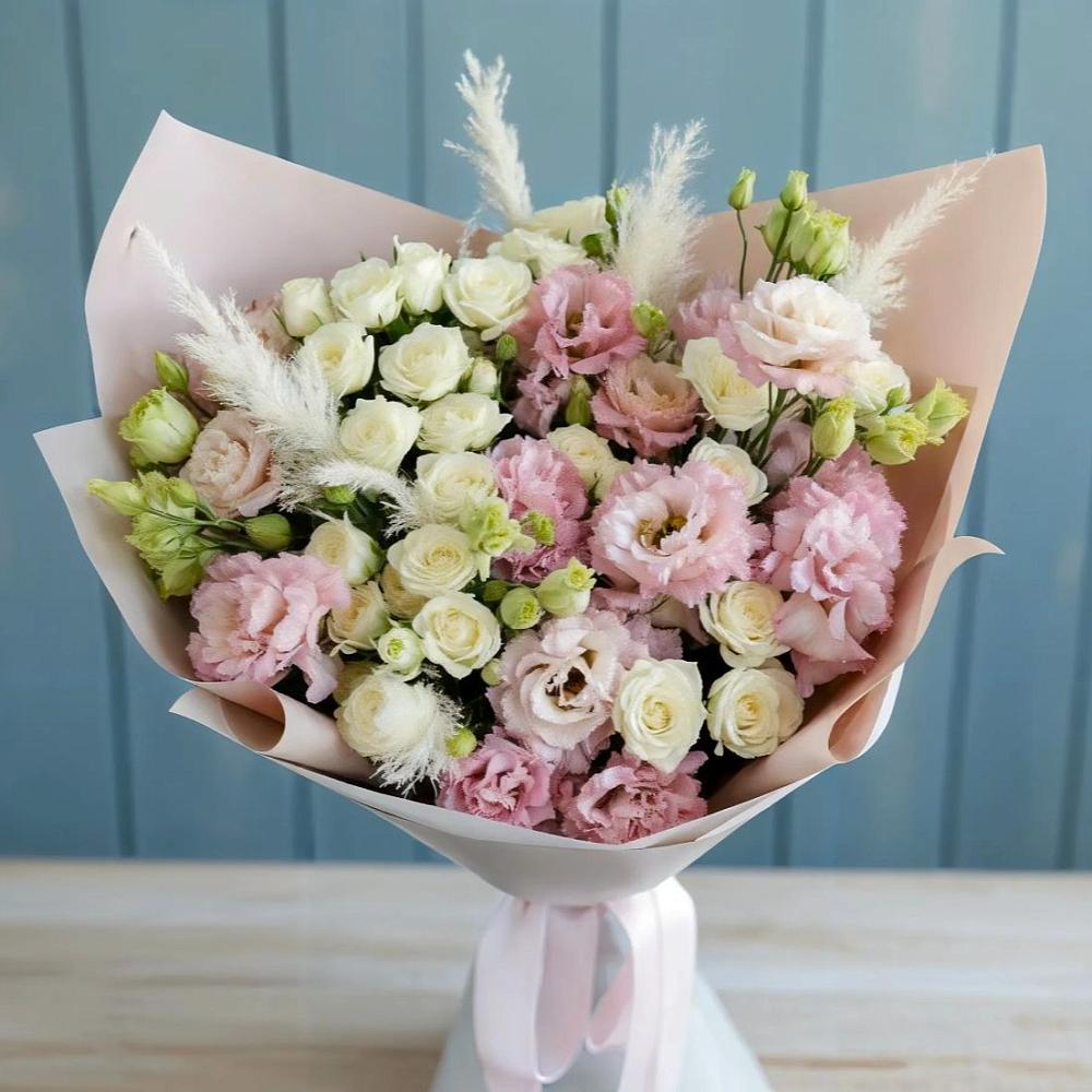 Букет цветов из: Альстромерии и Розы в Гиагинской