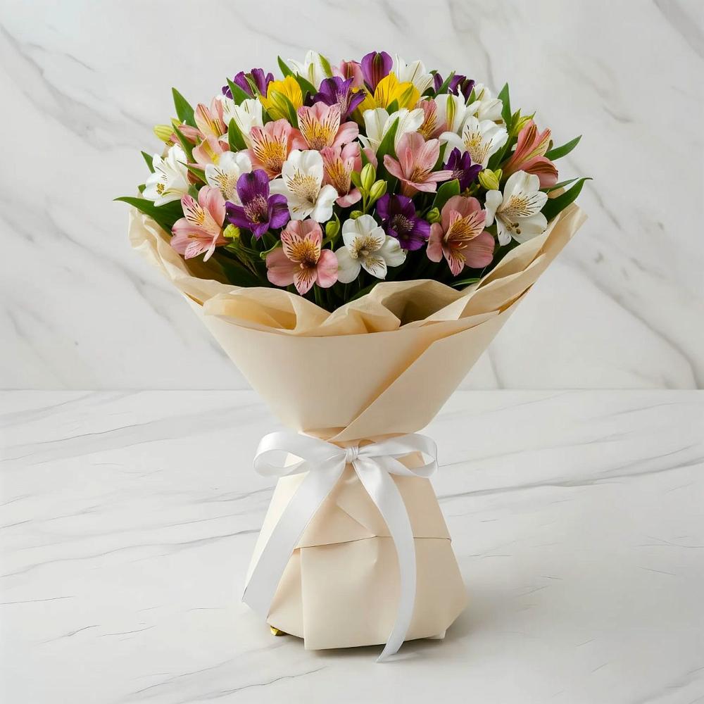 Букет цветов из: Альстромерии в Гиагинской