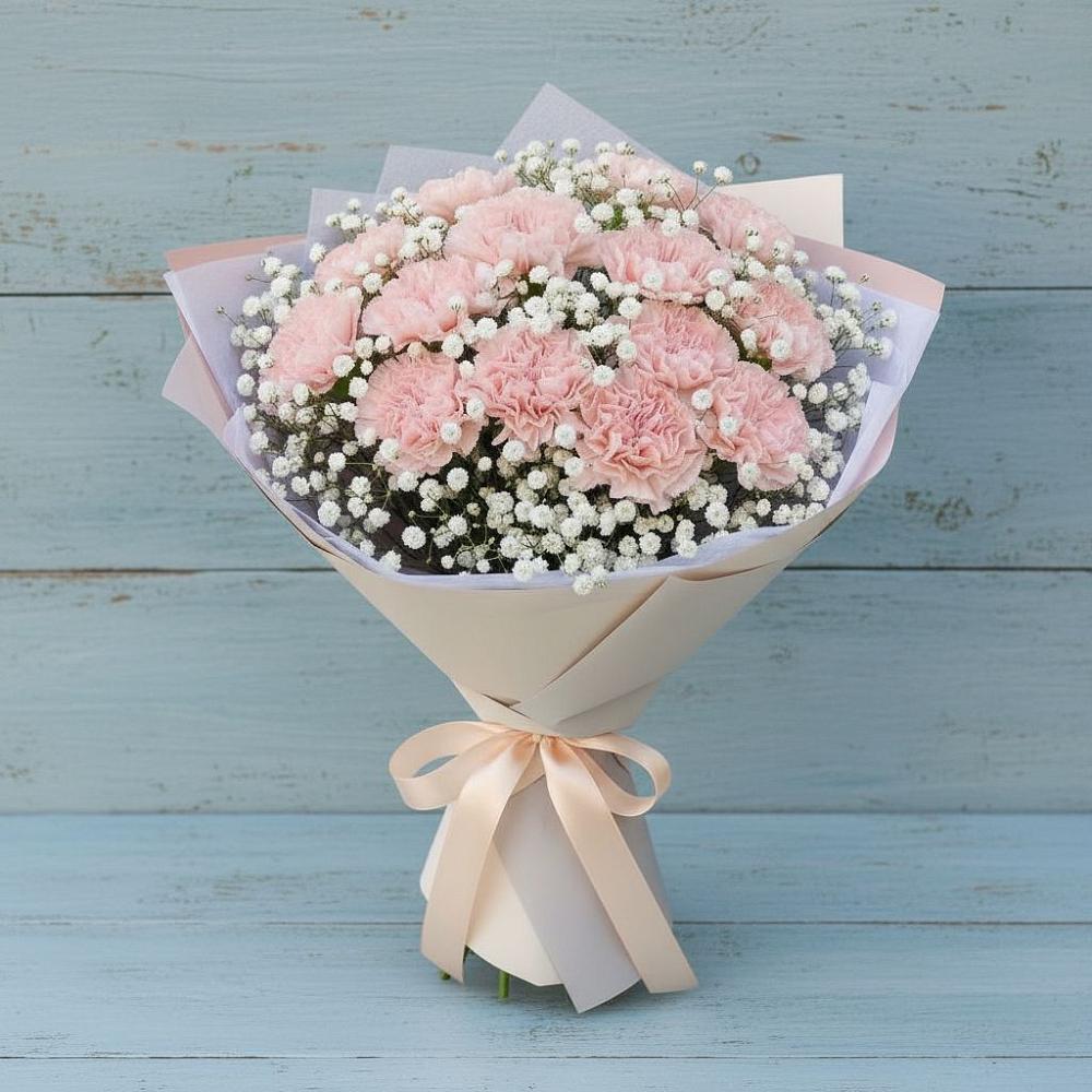 Букет цветов из: Гвоздики в Гиагинской