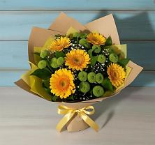 Букет цветов из:  Герберы и Хризантемы #REPLACE_PRED# Гиагинской