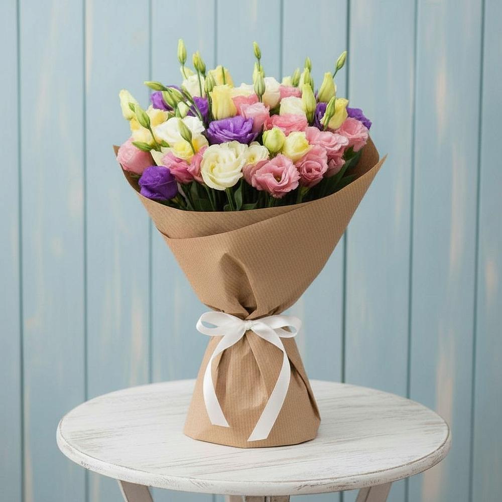 Букет цветов из: Лизиантусы в Гиагинской