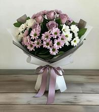 Букет цветов из:  Хризантемы и Розы в Гиагинской