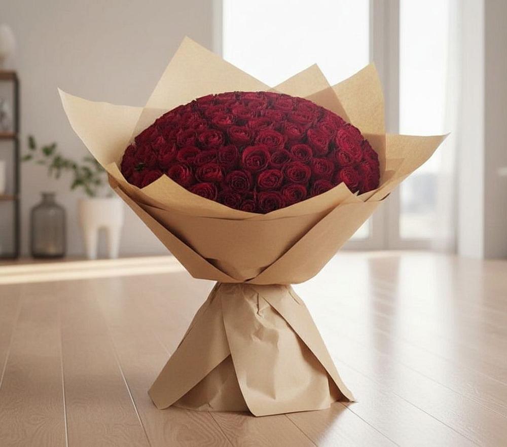 Букет 101 Красная роза в Гиагинской
