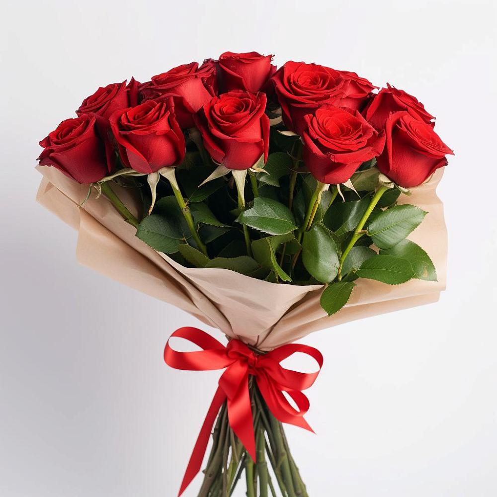Букет 11 Красных роз Эдлесс Лав в Гиагинской
