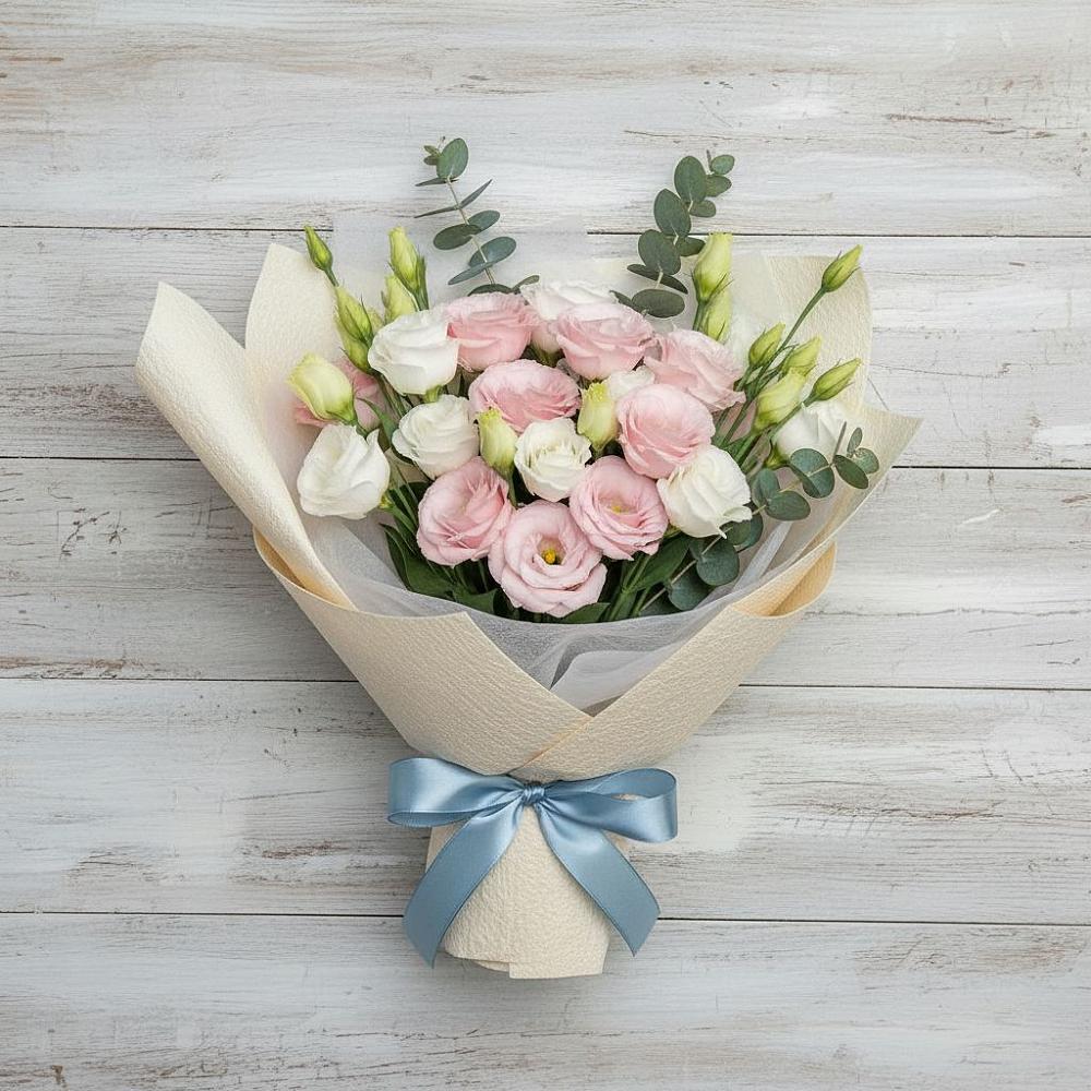 Букет цветов из: Лизиантусы в Гиагинской